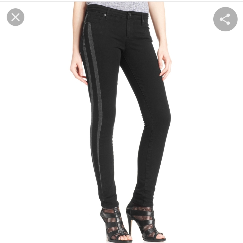 Rachel tuxedo skinny Jean's. Black and gray